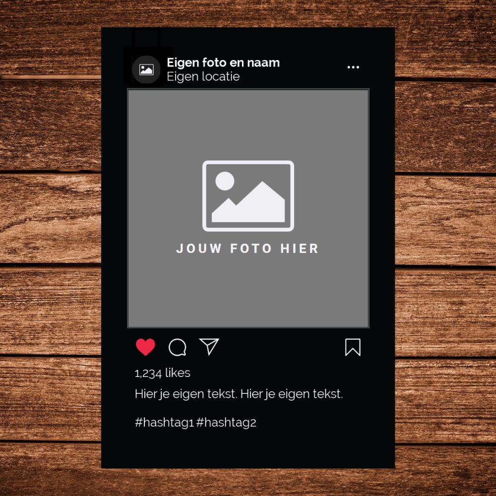 Instagram Social Frame zwart – 3 mm Forex Instagram Social Frame zwart – 3 mm Forex