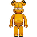 Bearbrick-Garfield-Goud-Chroom