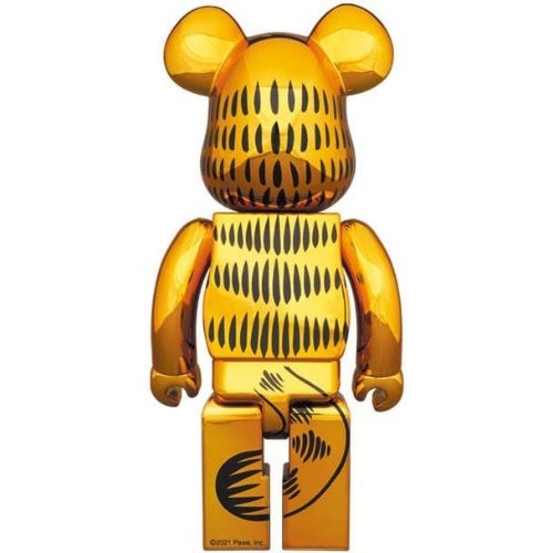 Bearbrick-set-Garfield-Goud-Chroom-achterkant