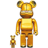 Bearbrick-set-Garfield-Goud-Chroom