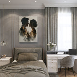Canvas schilderij- ijdloze liefde slaapkamer