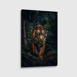 Canvas schilderij tijger in de jungle