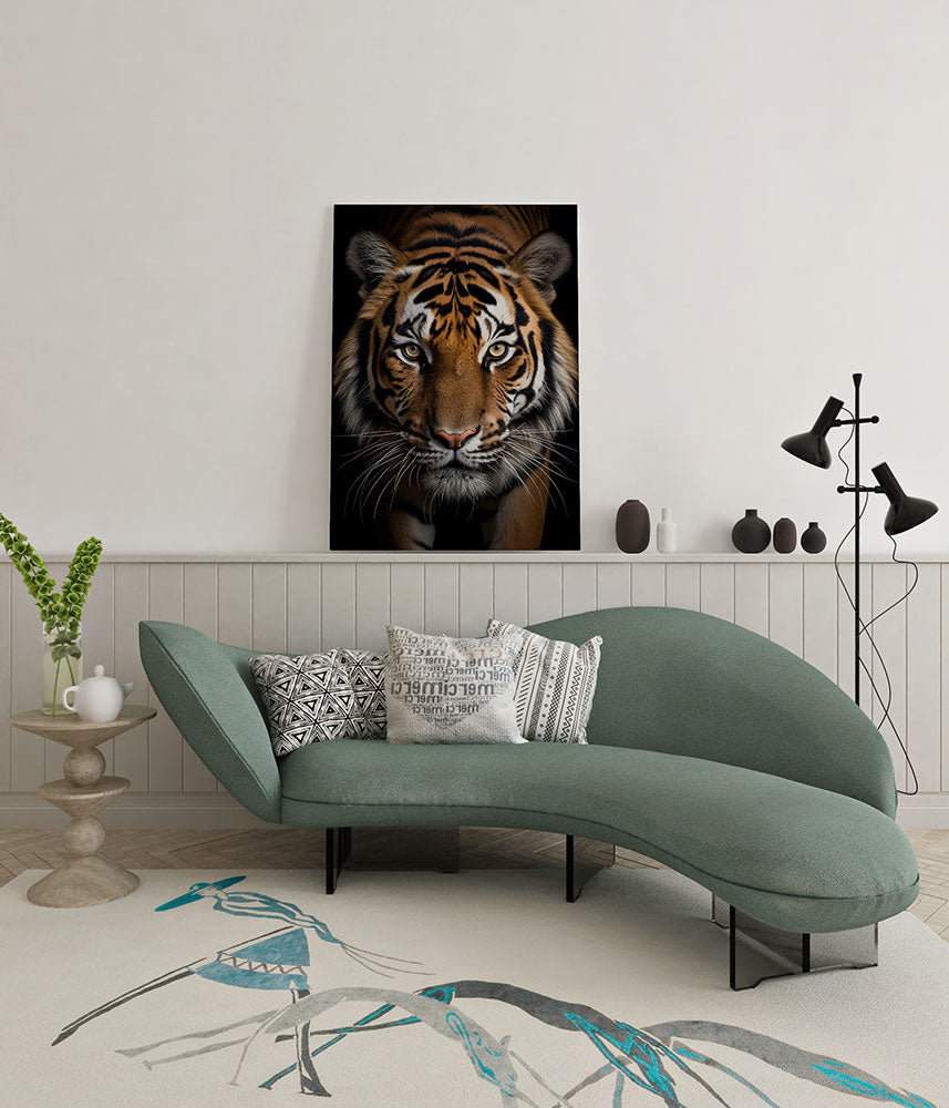 Canvas schilderij tijger wachtruimte