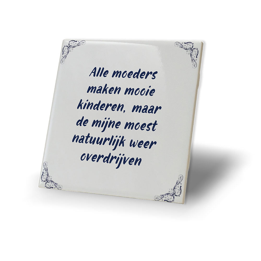 Delfts Blauw Tegeltje Mooie Kinderen