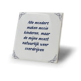 Delfts Blauw Tegeltje Mooie Kinderen