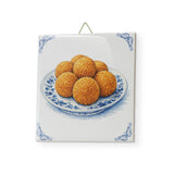 Delfts blauw tegeltje bitterballen glans