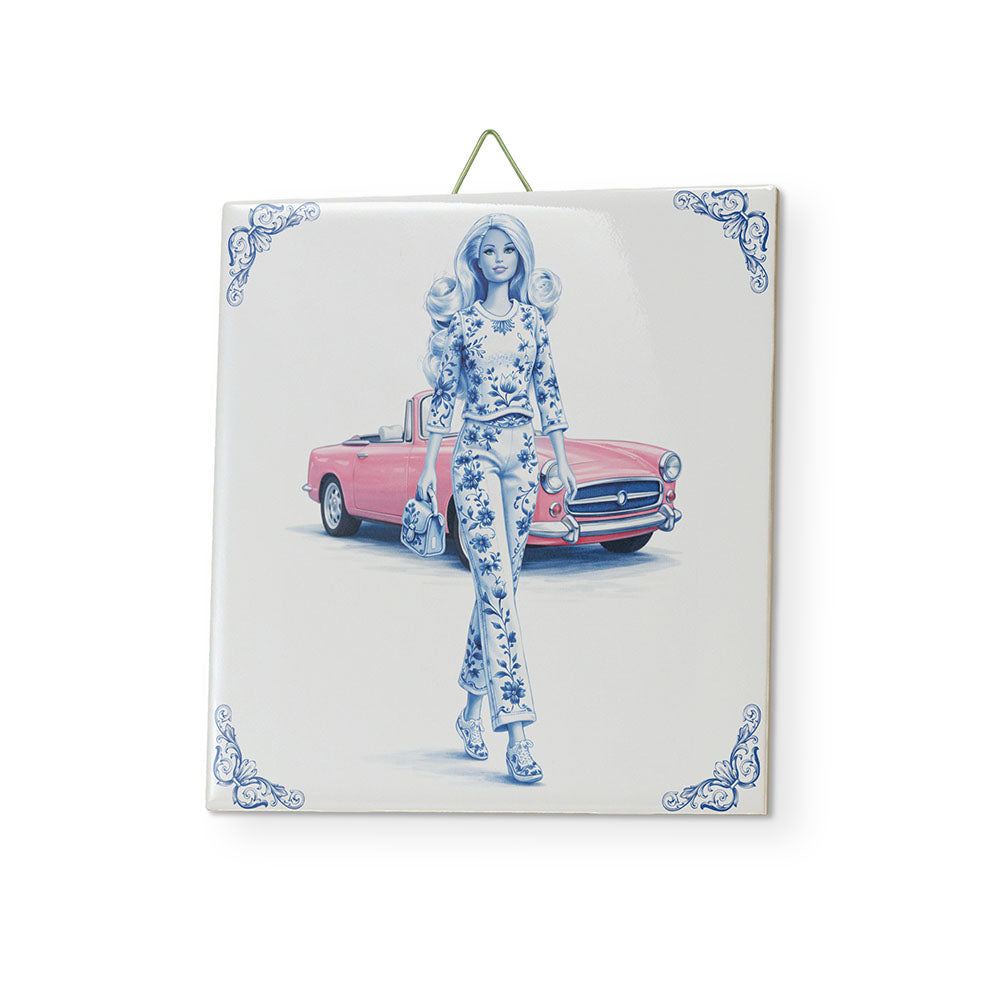 Delfts Blauw tegeltje Pop