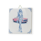 Delfts Blauw tegeltje Pop