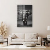 Glasschilderij majestueuze olifant wanddecoratie 1