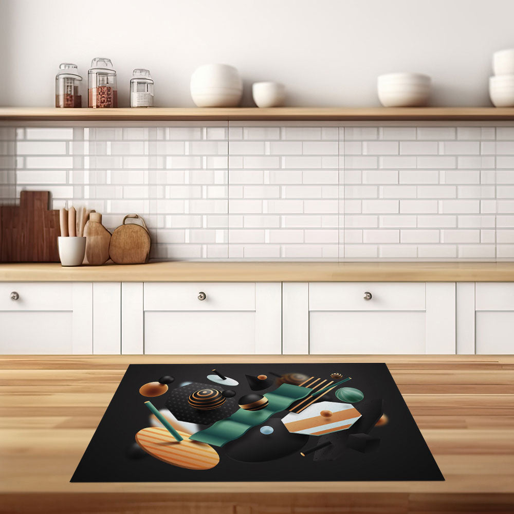 Inductiebeschermer-Abstracte-3D-vormen-keuken