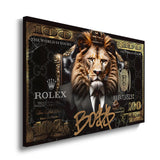 canvas schilderij 100 lion dollar