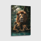 canvas schilderij Dromerige leeuwen