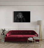 canvas schilderij aap woonkamer