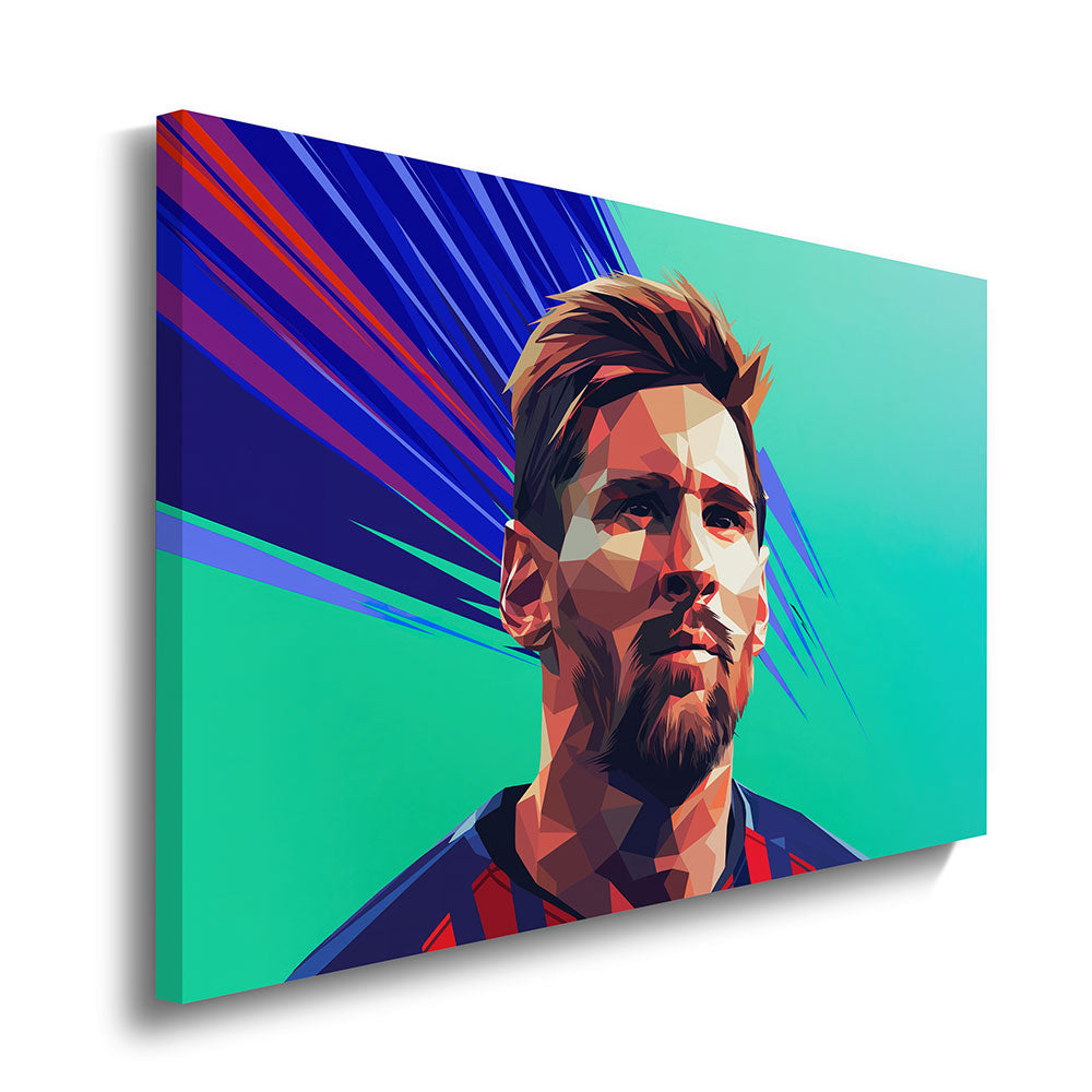 canvas schilderij abstract messi