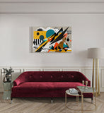 canvas schilderij abstracte geometrische vormen kamer 2