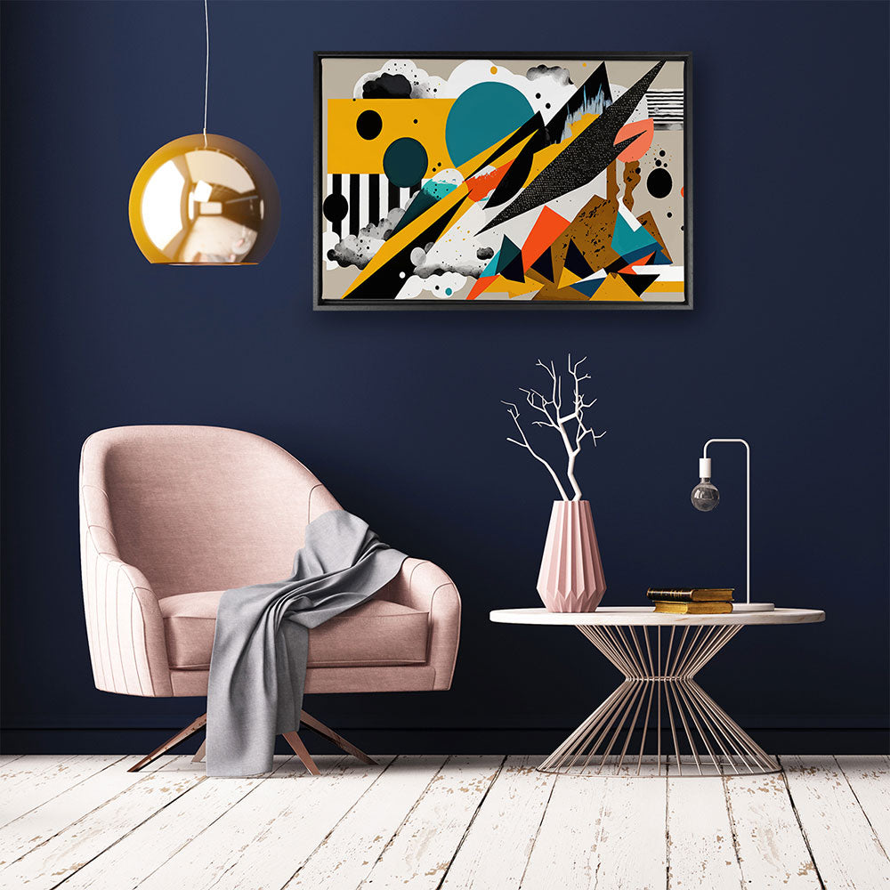 canvas schilderij abstracte geometrische vormen kamer