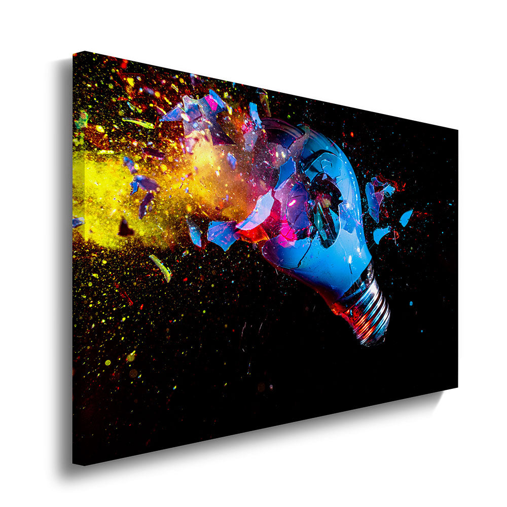 canvas schilderij abstracte gloeilamp