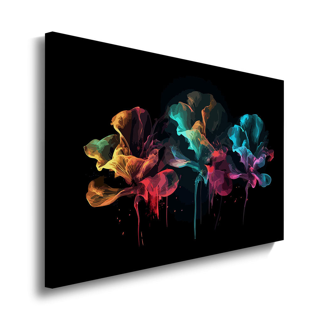 canvas schilderij abstracte rook bloemen