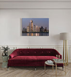 canvas schilderij abu dhabi skyline kamer