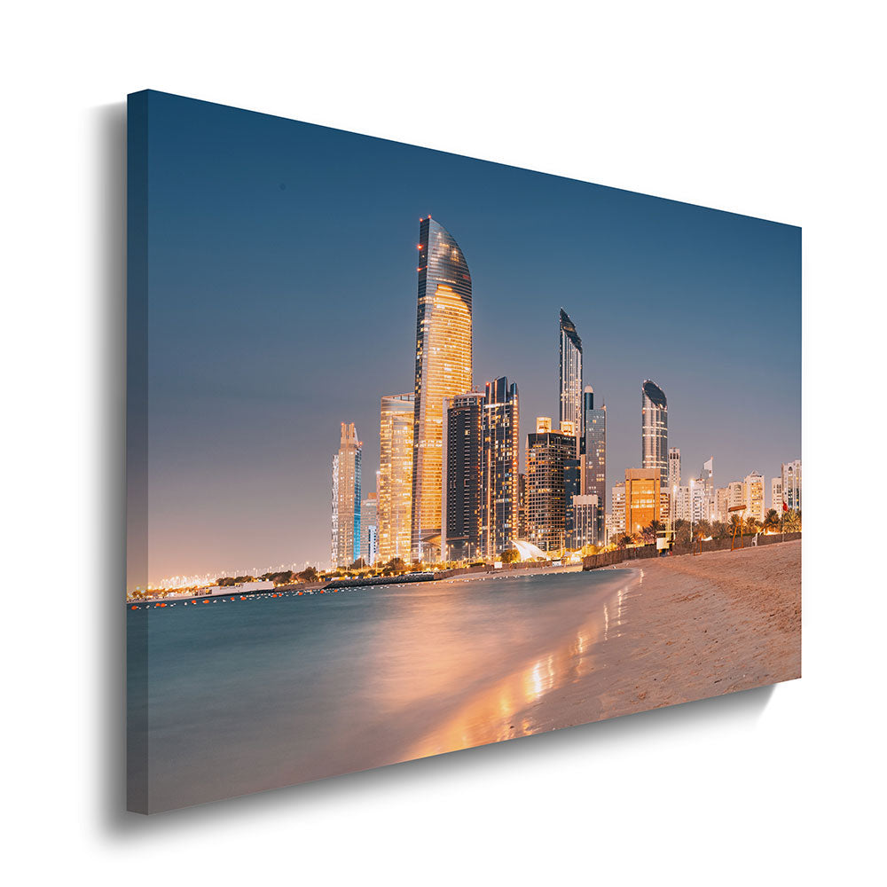 canvas schilderij abu dhabi skyscraper