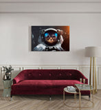 canvas schilderij astronaut kat kamer