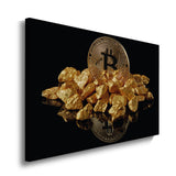 canvas schilderij bitcoin goud