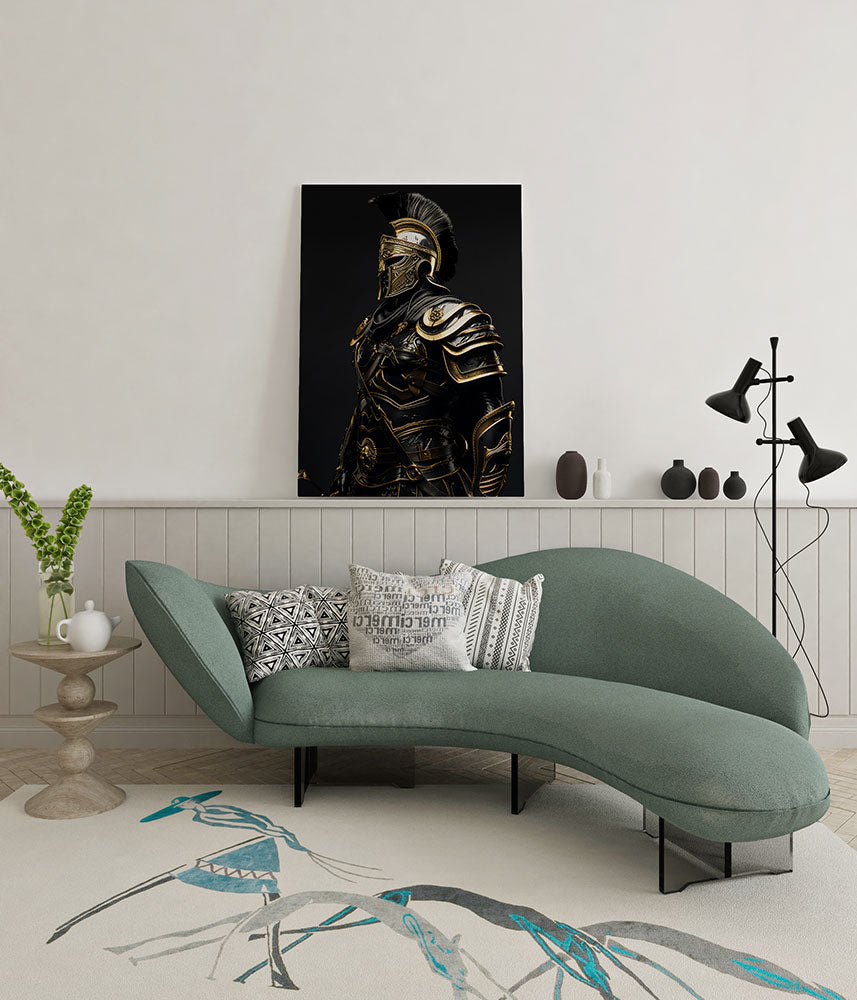 canvas schilderij black gladiator wachtruimte