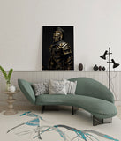 canvas schilderij black gladiator wachtruimte