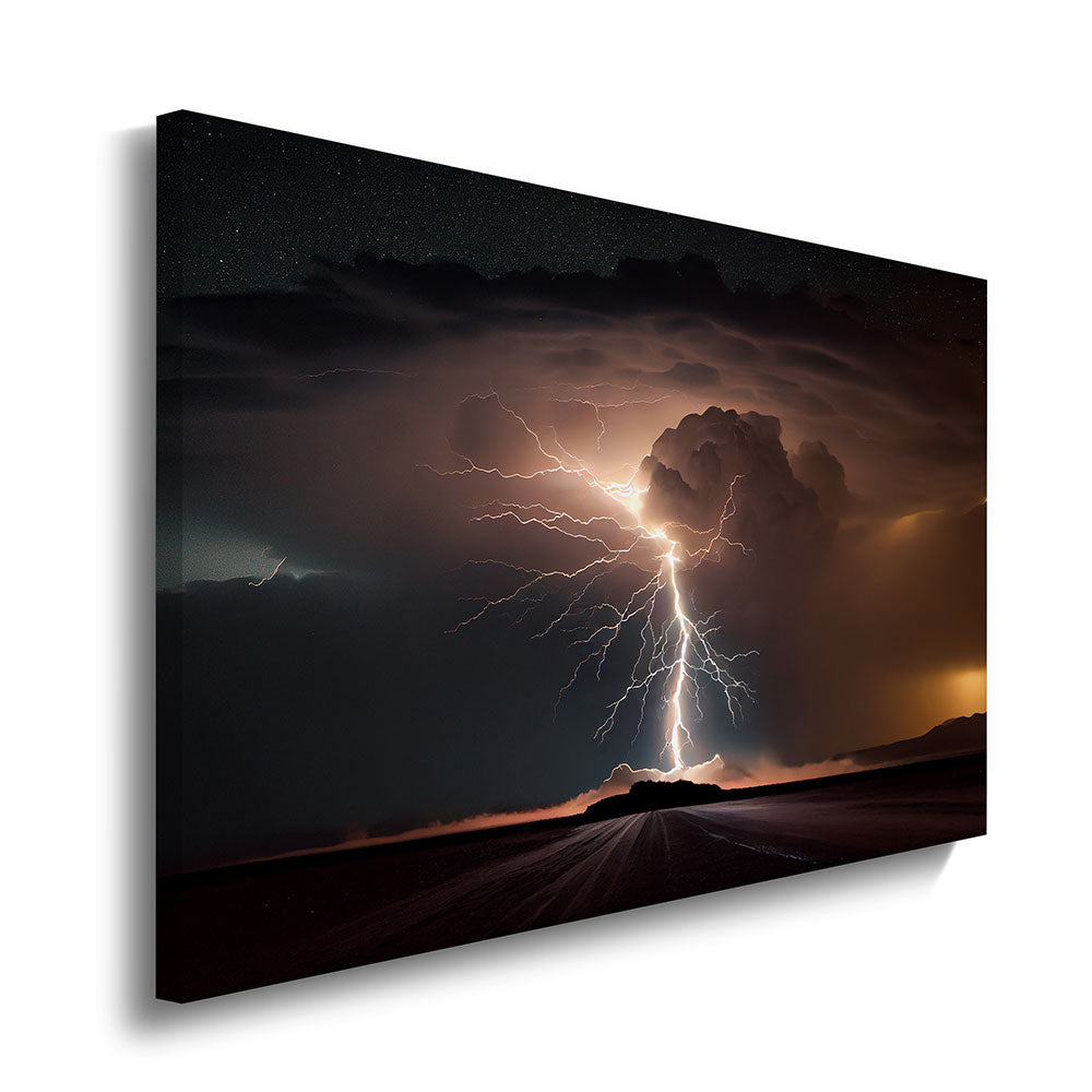 canvas schilderij bliksem