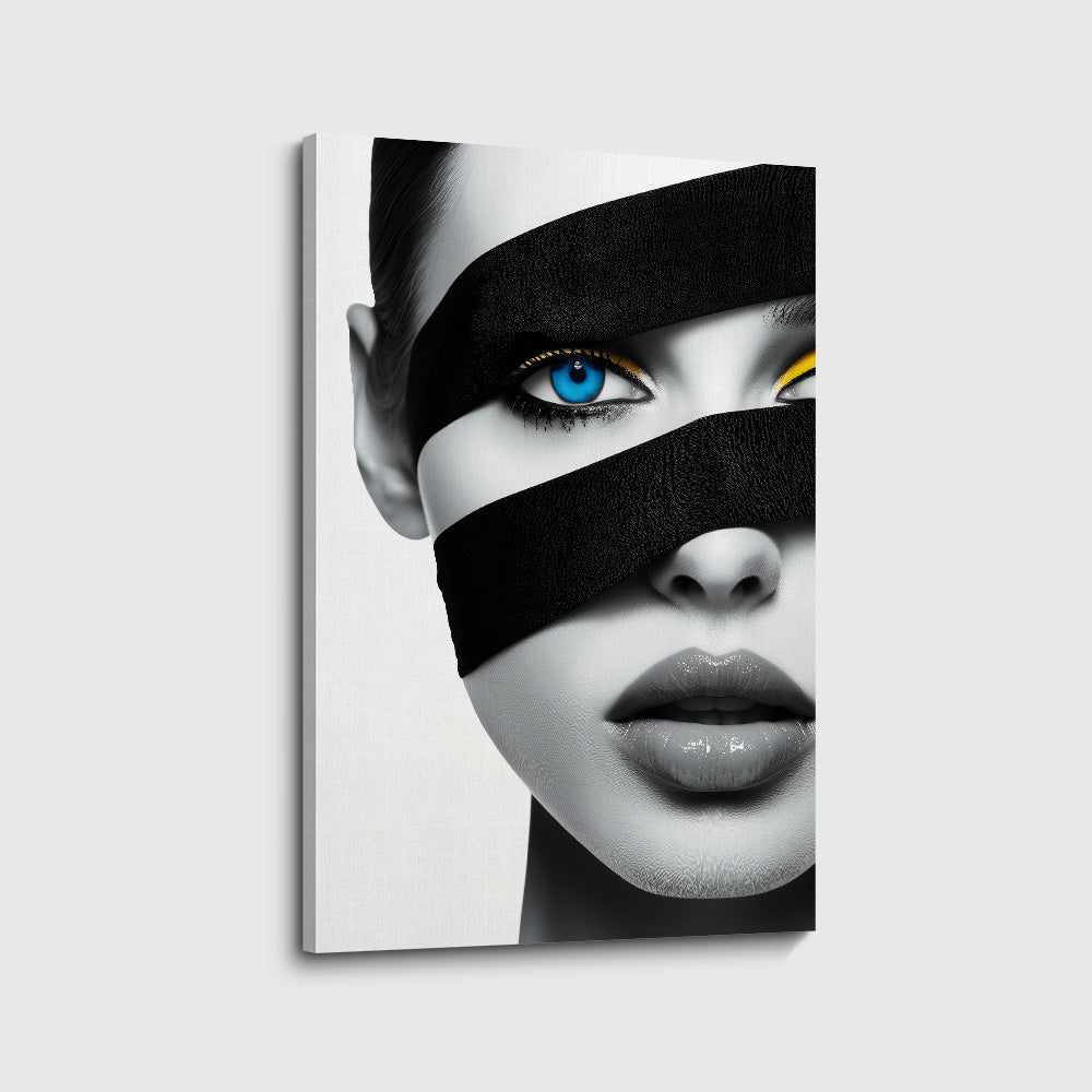 canvas schilderij blue gaze voorkant
