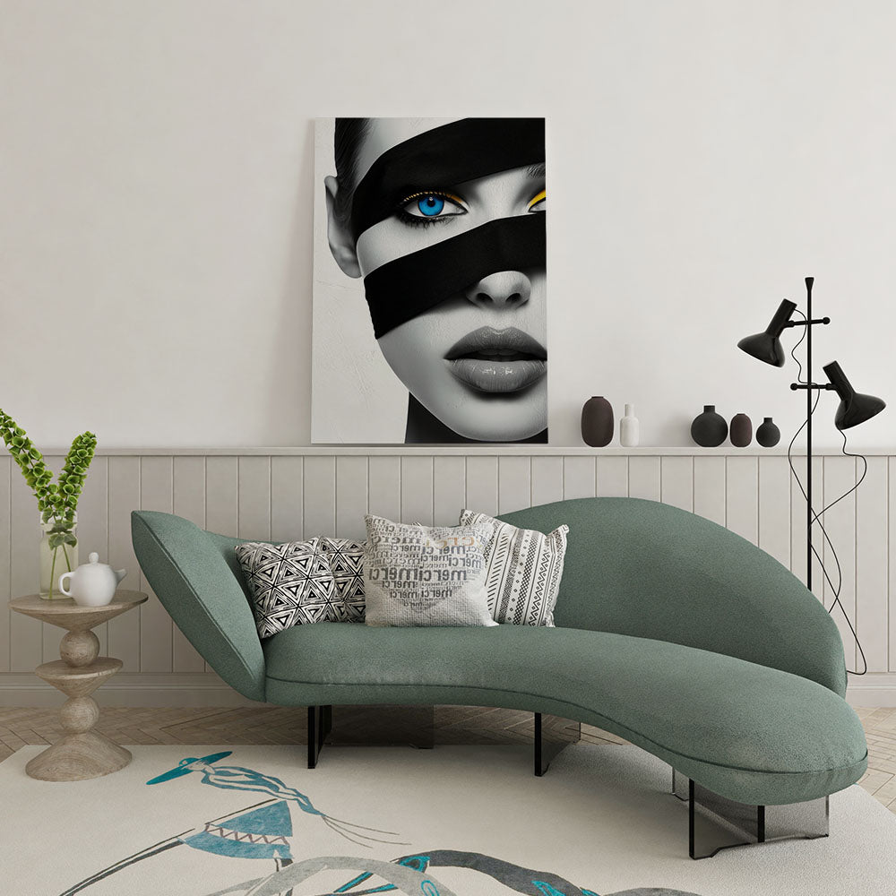 canvas schilderij blue gaze wachtruimte 1