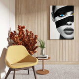 canvas schilderij blue gaze zijkant