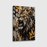 canvas schilderij brullende-leeuw-voorkant