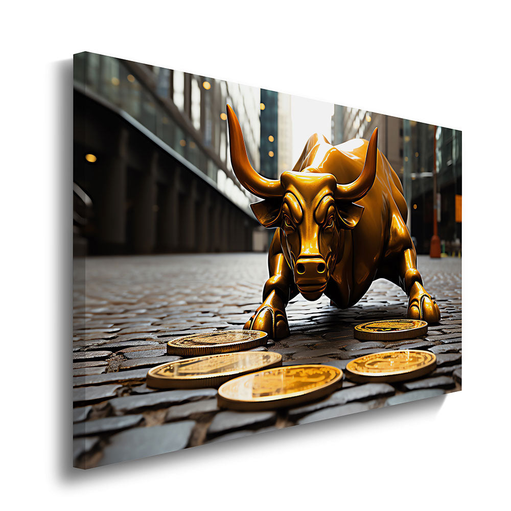 canvas schilderij bull market