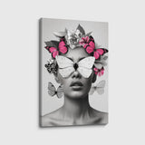 canvas schilderij butterfly queen voorkant