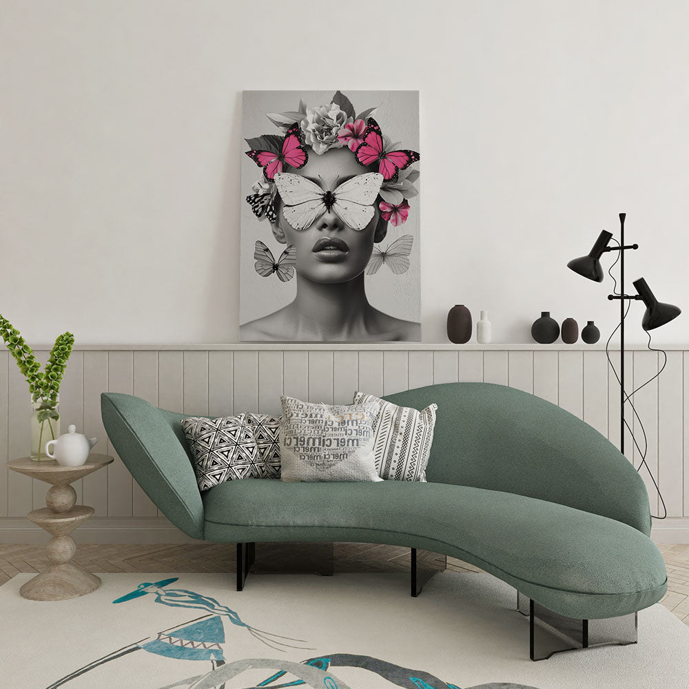 canvas schilderij butterfly queen wachtruimte 1