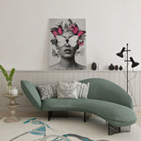 canvas schilderij butterfly queen wachtruimte 1