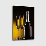canvas schilderij champagne bottle