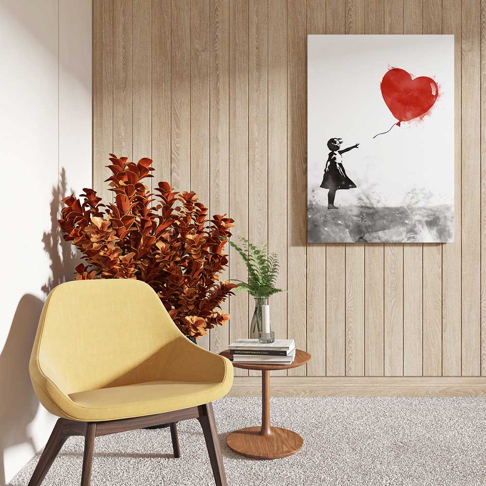 canvas schilderij chasing love zijkant