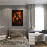 canvas schilderij crossed handguns slaapkamer