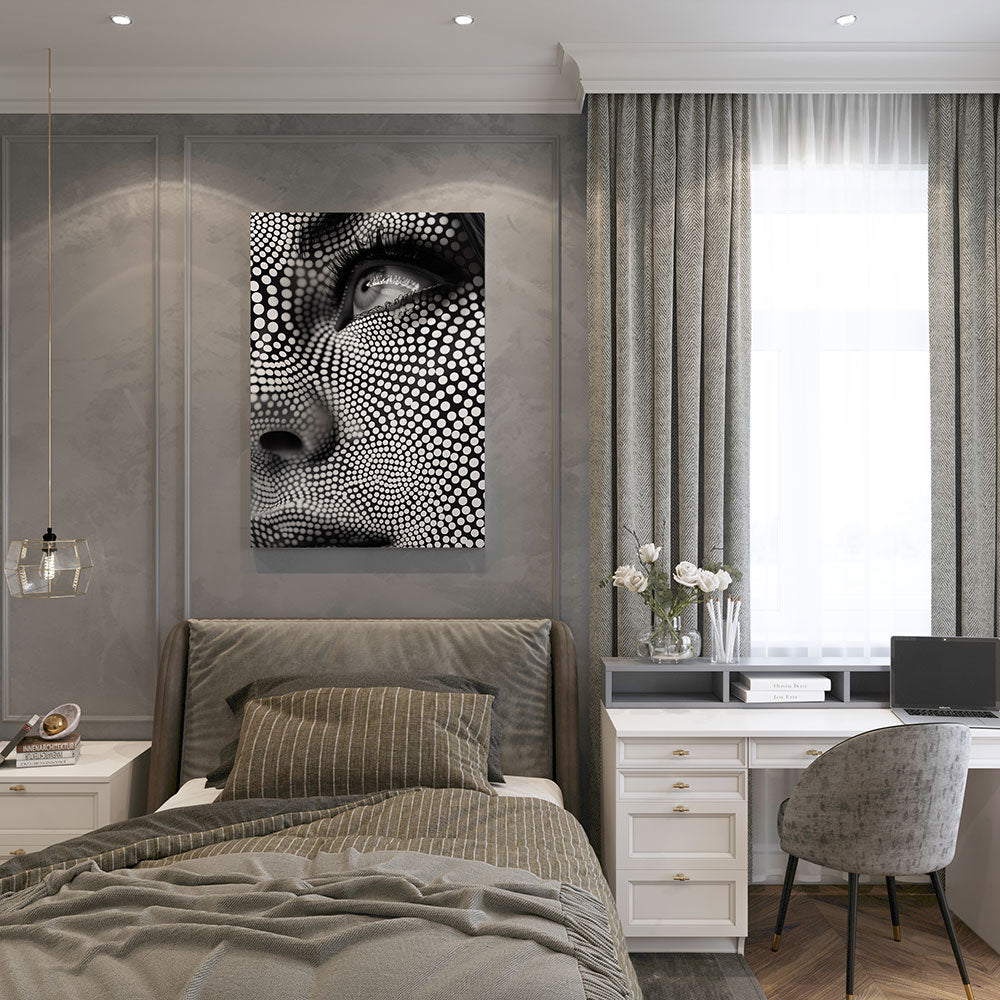 canvas schilderij dot art slaapkamer