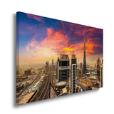 canvas schilderij dubai aerial
