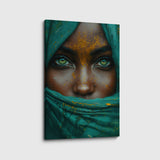 canvas schilderij emerald eyes voorkant