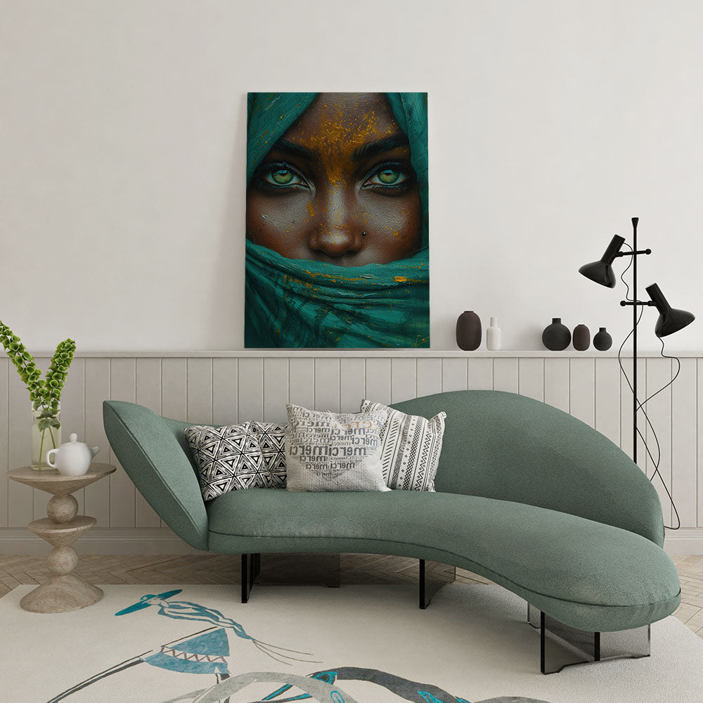 canvas schilderij emerald eyes wachtruimte 1