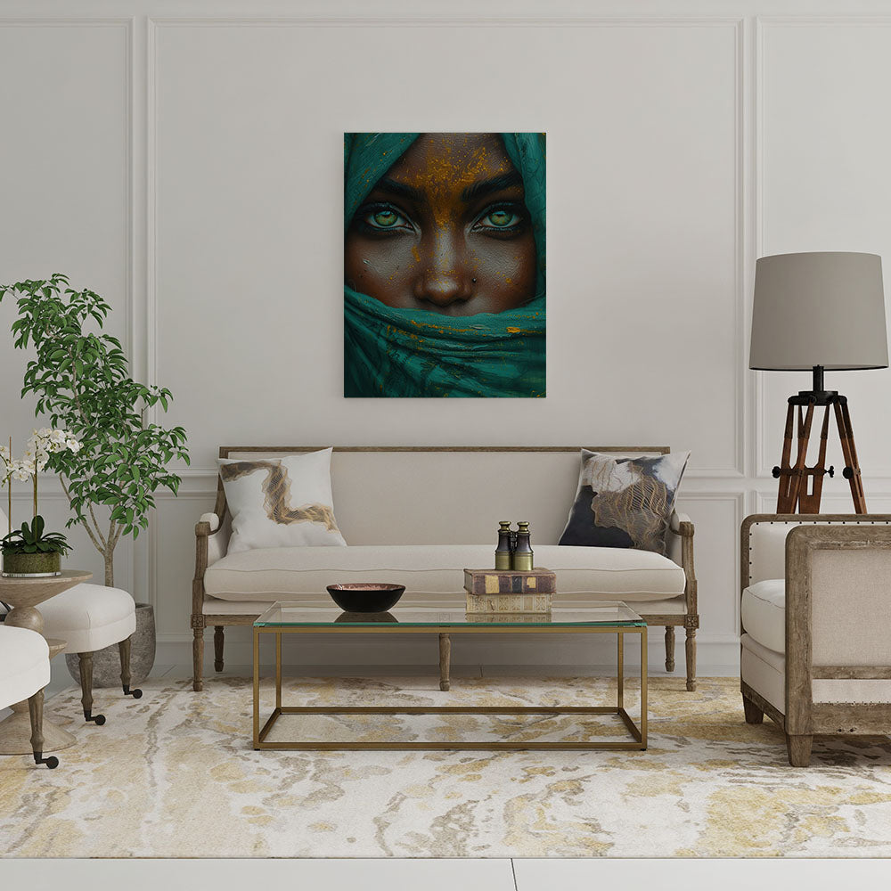 canvas schilderij emerald eyes wachtruimte 2