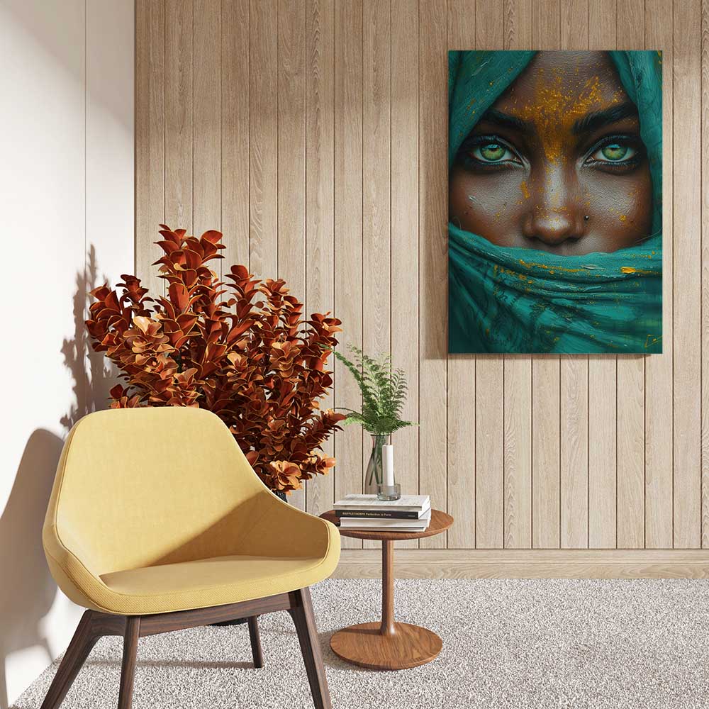 canvas schilderij emerald eyes 