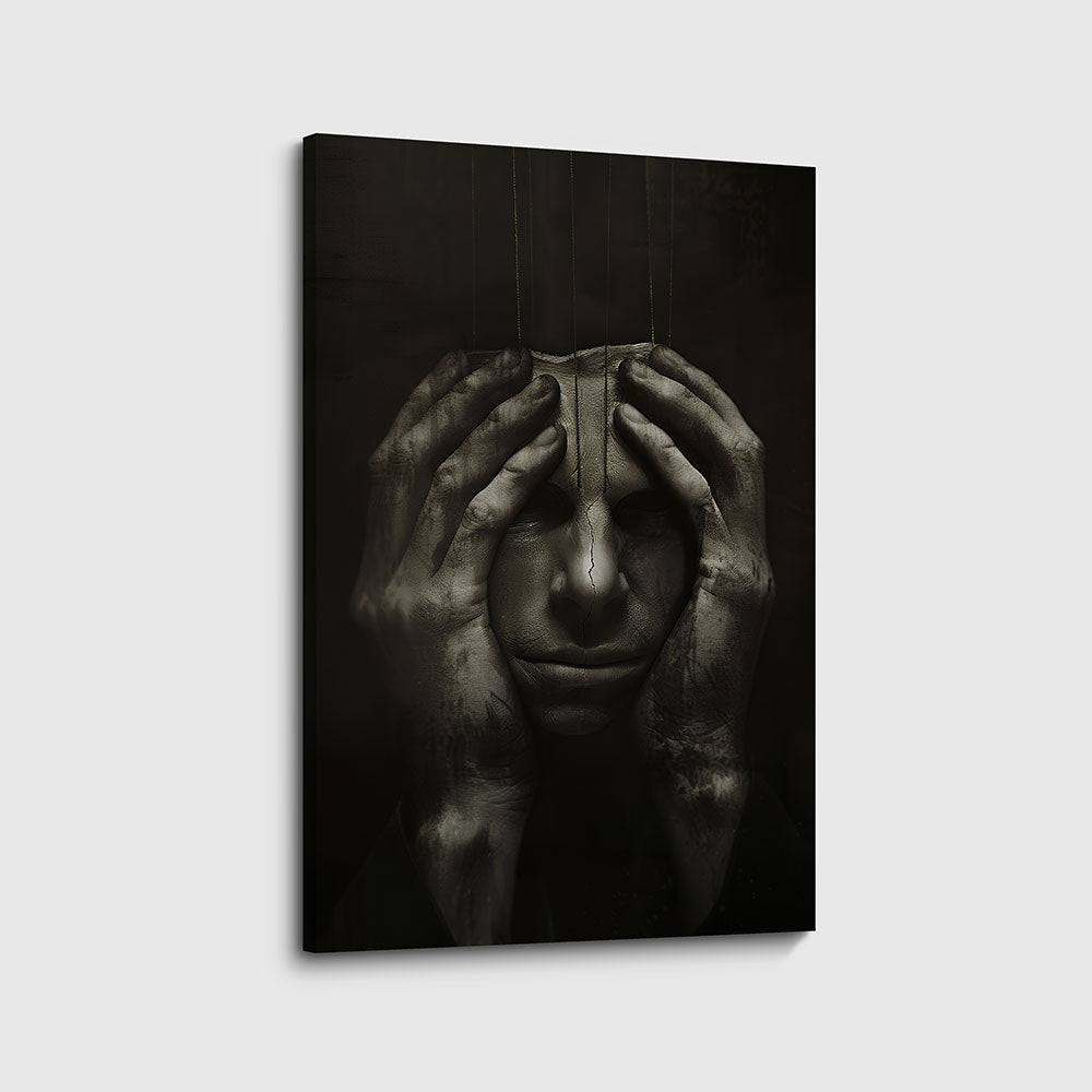 canvas schilderij emotional mask