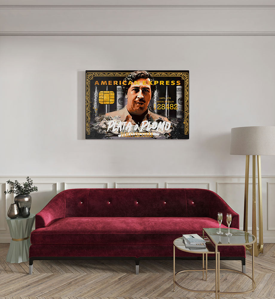 canvas schilderij esco card kamer