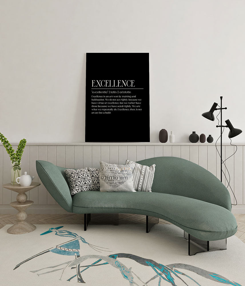 canvas schilderij excellence zwart wit wachtruimte