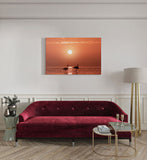 canvas schilderij flamingo sunset kamer